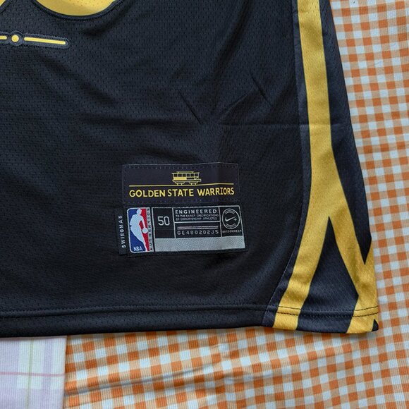 NBA Golden State Warriors Black and Gold Jersey - Picture 4 of 7